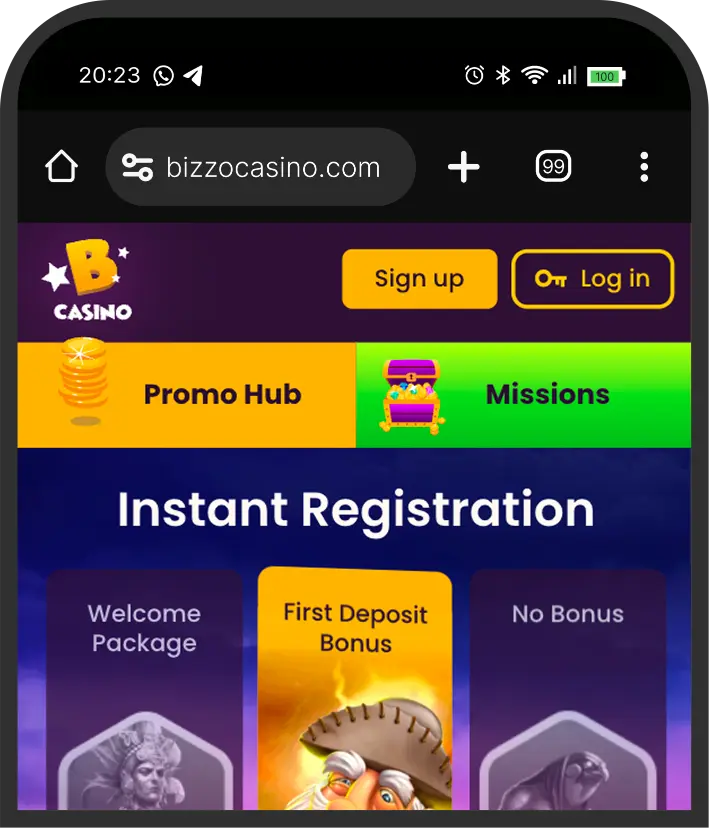 Aplikacija Bizzo Casino